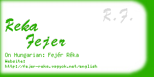 reka fejer business card